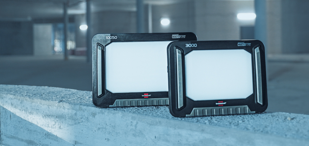 Brennenstuhl lance deux nouveaux projecteurs LED de chantier Multi Battery 18V System : le 3000 MA et le 10050 MH