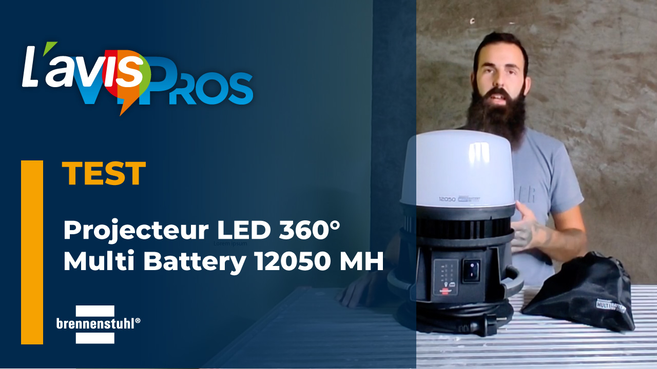 Test du projecteur LED Multi Battery 12050 MH 360° hybride de Brennenstuhl | L&rsquo;AvisPros