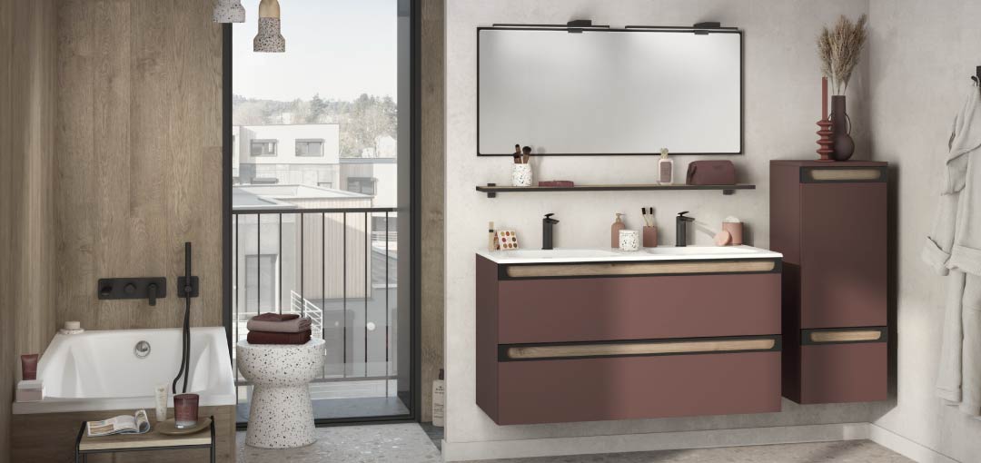 Vision par Delpha : la rencontre du bois et du métal pour une salle de bains moderne et chaleureuse